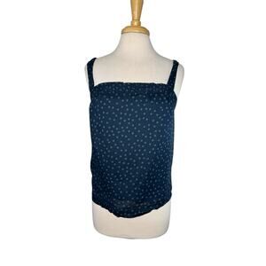 AMERICAN EAGLE Polka Dot Lightweight Camisole Tank Top Blue Size 4 Womens Cotton